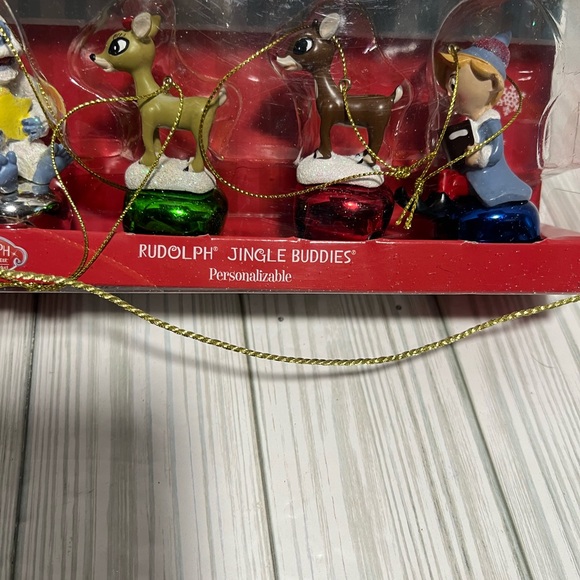 PREOWNED**SET OF 4 RUDOLPH JINGLE BELL BUDDIES ORNAMENTS - Picture 2 of 5